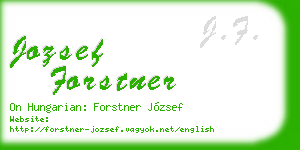 jozsef forstner business card
